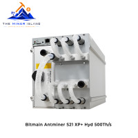 Bitmain Antminer S21 XP+ Hyd 500Th/s Bitcoin ASIC Miner, Hydro-Cooled