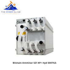 Bitmain Antminer S21 XP+ Hyd 500Th/s Bitcoin ASIC Miner, Hydro-Cooled
