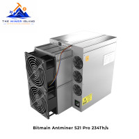 Bitmain Antminer S21 Pro 234Th/s Bitcoin ASIC Miner, Air-Cooled SHA-256