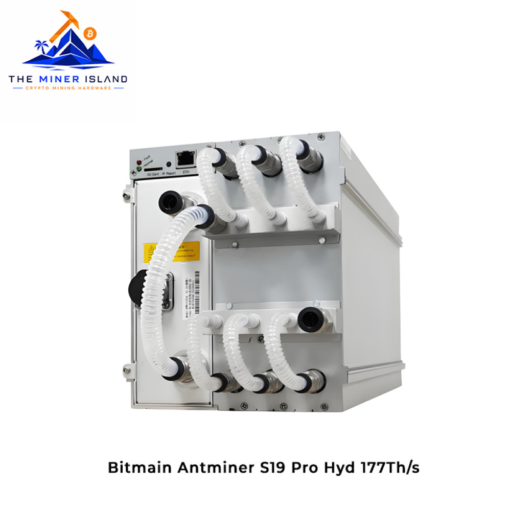 Bitmain Antminer S19 Pro Hyd 177Th/s Bitcoin ASIC Miner, SHA-256 ASIC