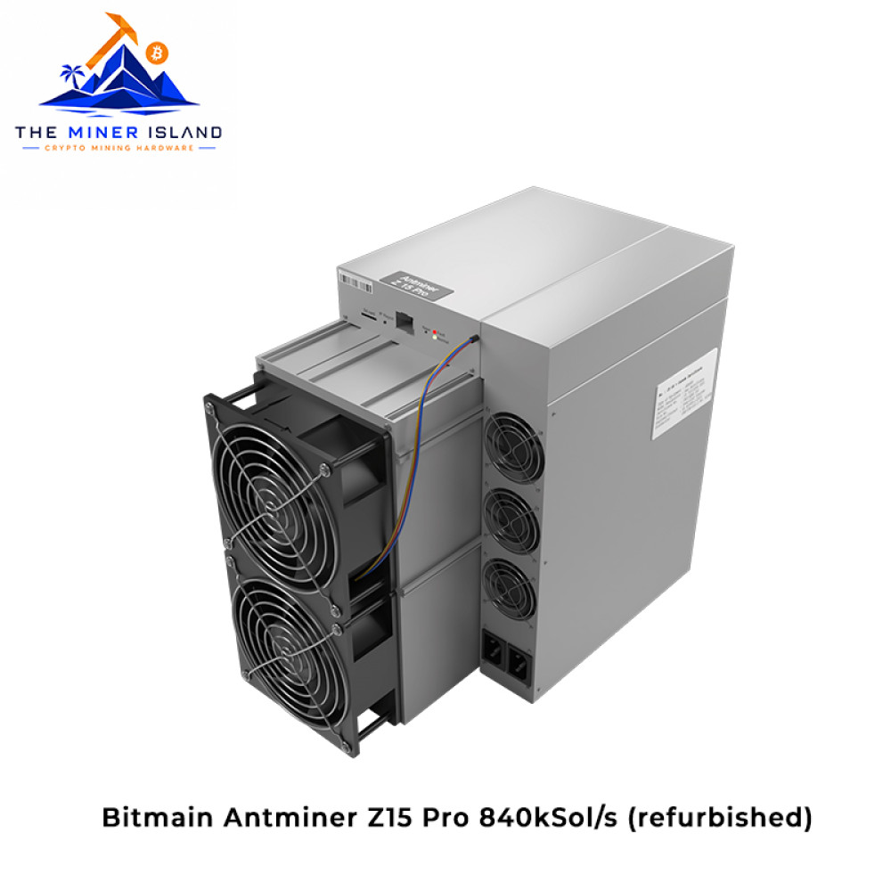 Bitmain Antminer Z15 Pro 840kSol/s Equihash ASIC Miner, Refurbished