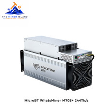 MicroBT WhatsMiner M70S+ 244Th/s Bitcoin ASIC Miner, Air-Cooled SHA-256